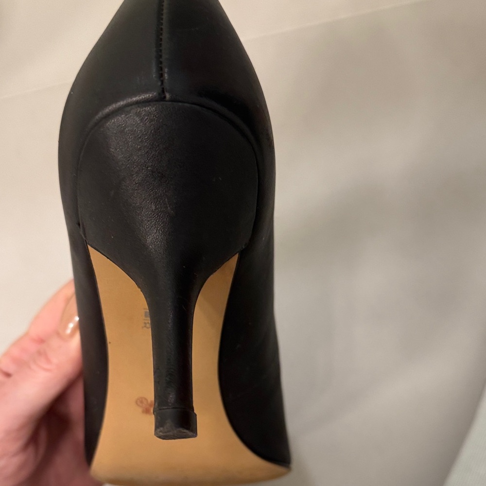 Coach Black Leather Heels Size 9 - Picture 7 of 11